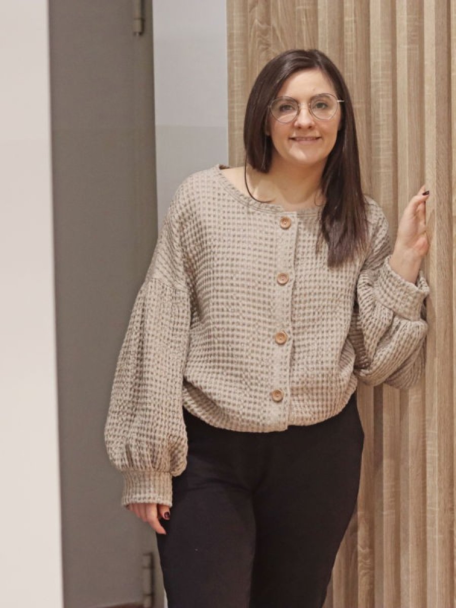 sweterek puff z guzikami1